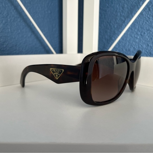 Prada Rectangle Brown Sunglasses - Picture 6 of 7